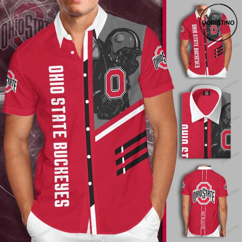 Ohio State Buckeyes Short Sleeve Hgi180 Hawaiian Shirt