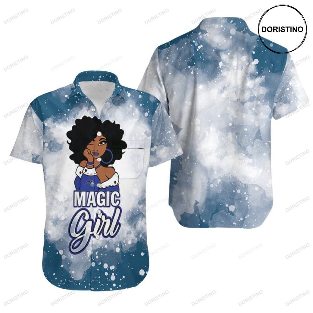 Orlando Magic Girl African Girl Nba Team Allover Design Gift For Orlando Magic Fans Limited Edition Hawaiian Shirt
