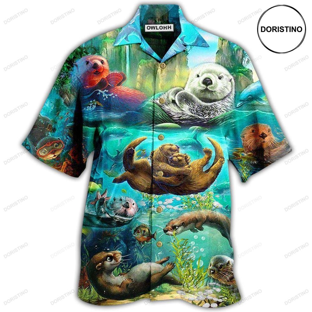 Otter Animals You Are My Otter Half In The Ocean Hawaiian Shirt