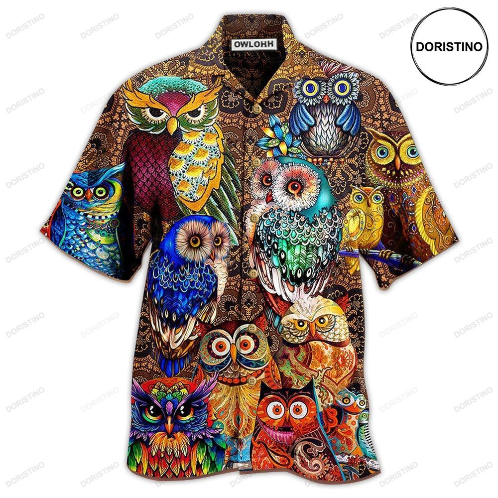 Owl Full Color Love Cool Limited Edition Hawaiian Shirt