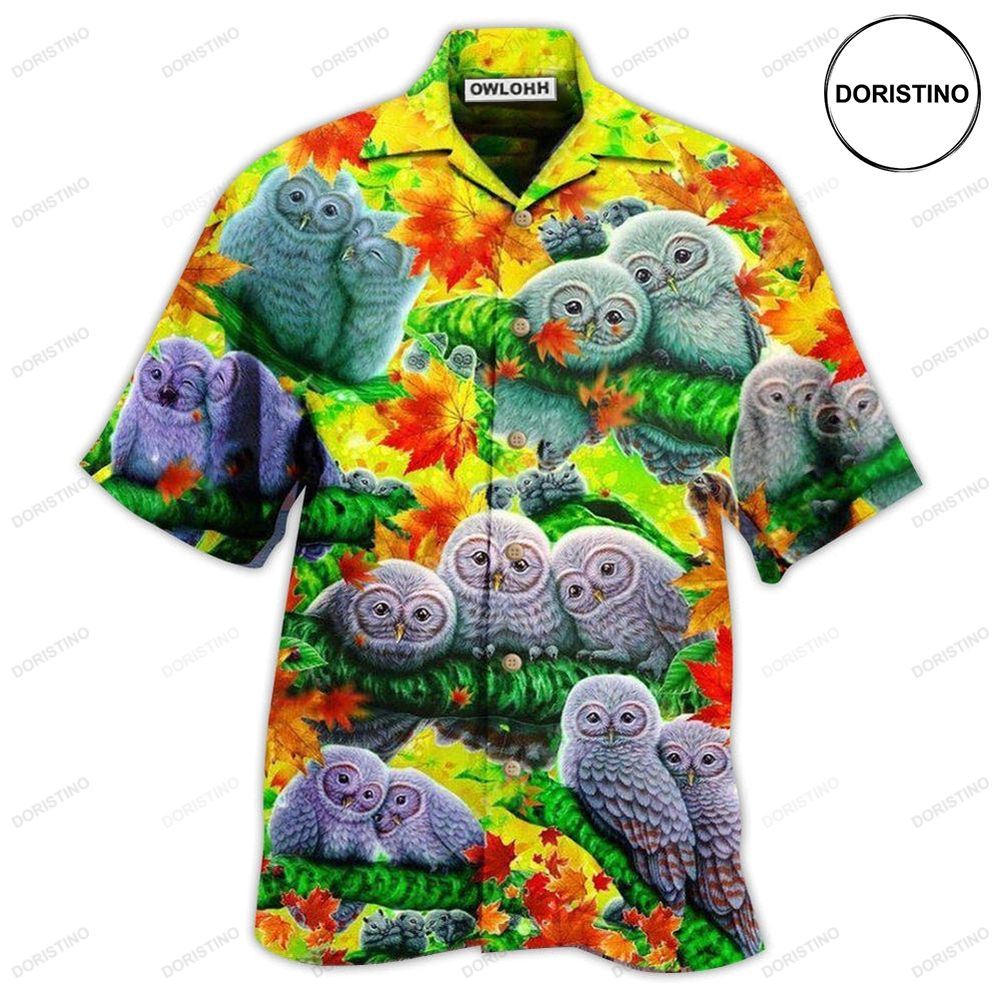 Owl Love Happy Family Hawaiian Shirt