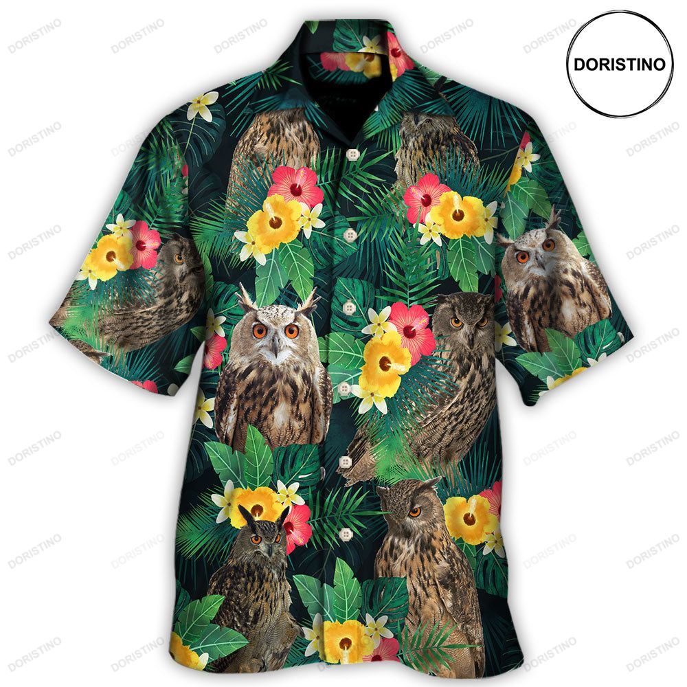 Owl Tropical Summer Floral Vibes Limited Edition Hawaiian Shirt