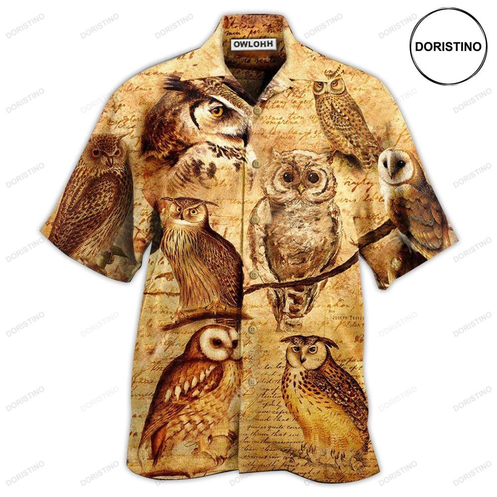 Owl Vintage Wise Cool Awesome Hawaiian Shirt