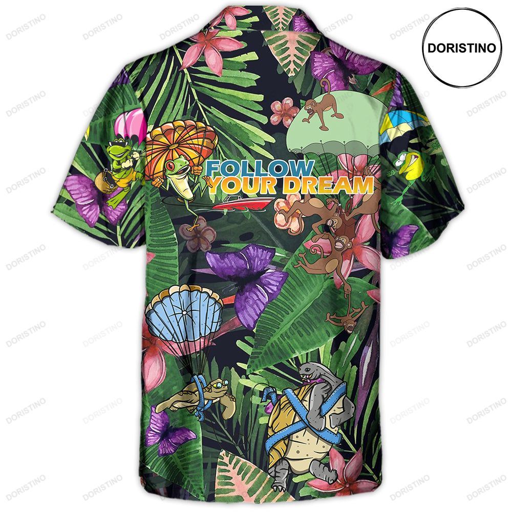 Parasailing Follow Your Dream Animal Hawaiian Shirt