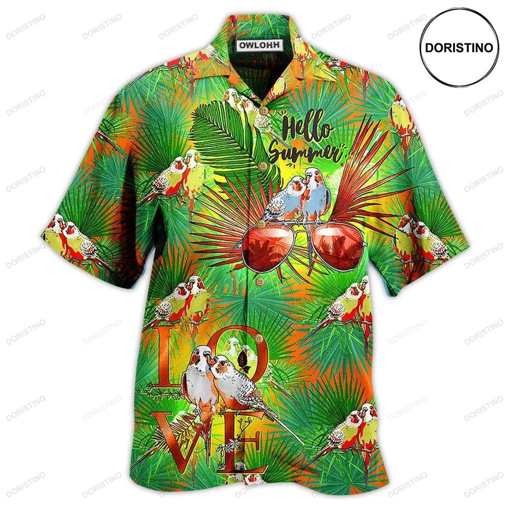Parrot Hello Summer Awesome Hawaiian Shirt