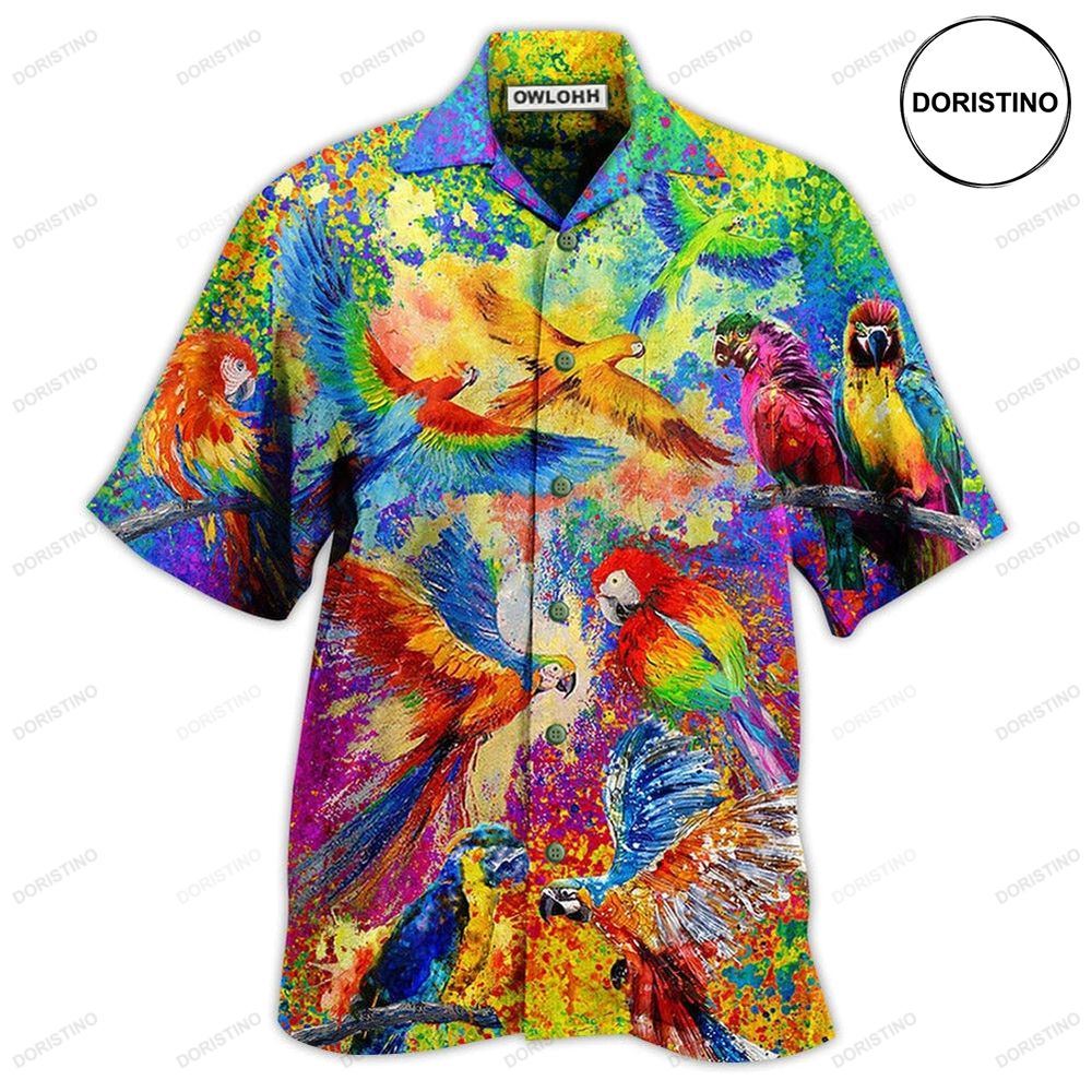 Parrot Love Colorful Awesome Hawaiian Shirt