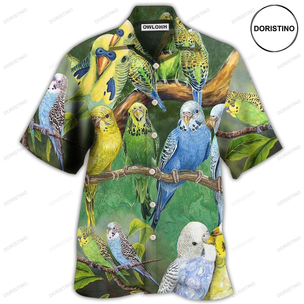 Parrot Lovely Budgie Hawaiian Shirt
