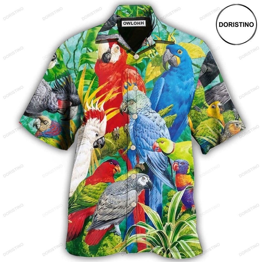 Parrot Tropical Summer Hawaiian Shirt