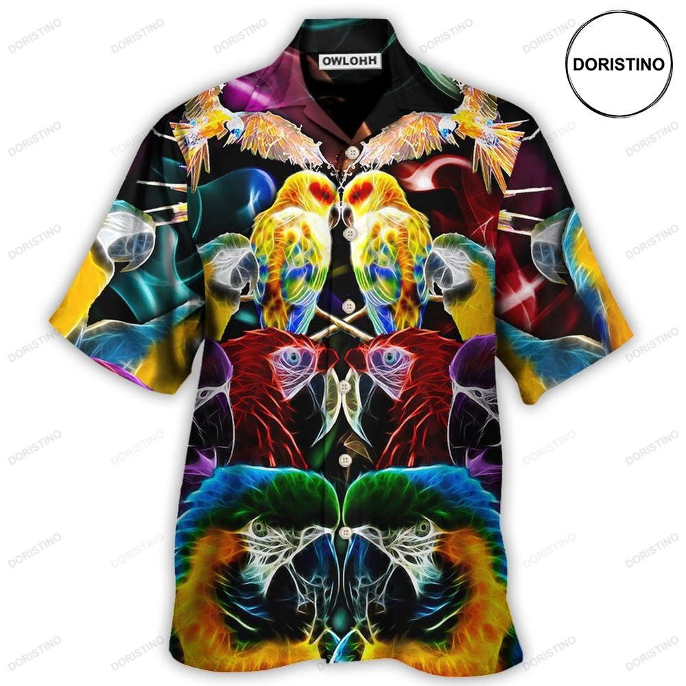 Parrot Wild Animal Neon Colorful Limited Edition Hawaiian Shirt