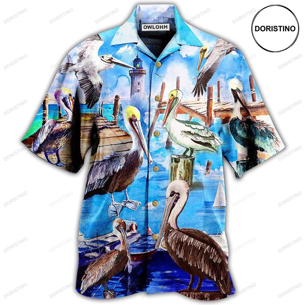 Pelican Animals Love Beach And Beach Love Them Too Much Awesome Hawaiian Shirt