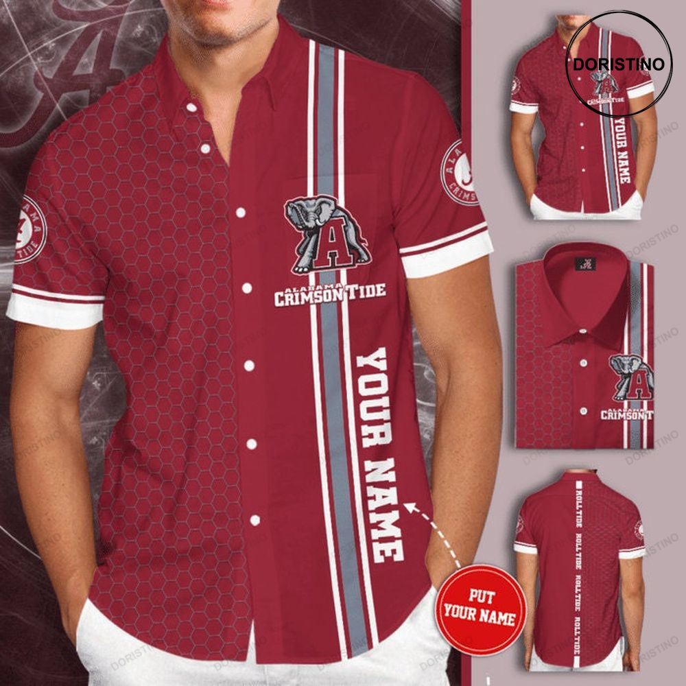 Personalized Alabama Crimson Tide Short Sleeve Hgi216 Hawaiian Shirt