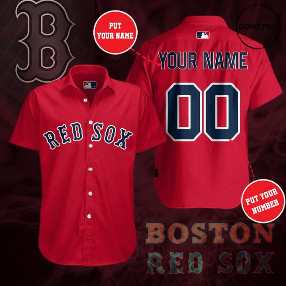 Personalized Boston Red Sox Short Sleeve Hgi151 Hawaiian Shirt