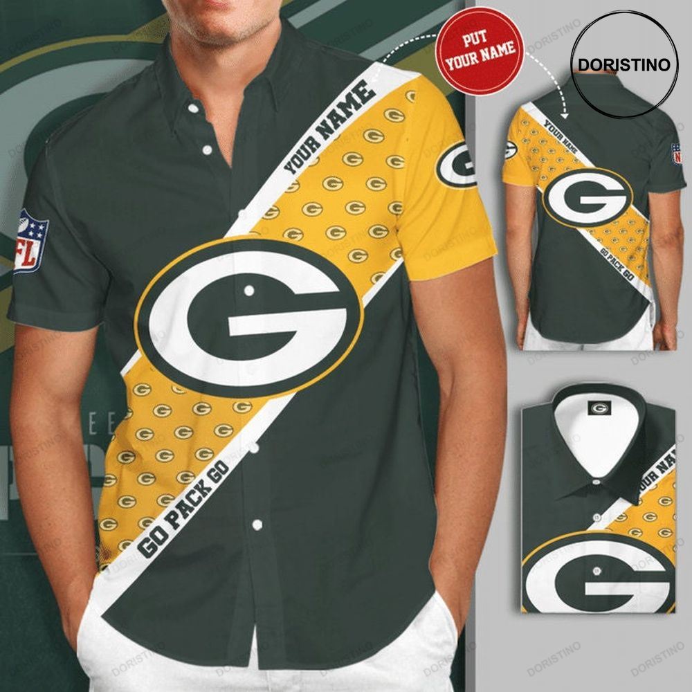 Personalized Green Bay Packers Short Sleeve Hgi095 Awesome Hawaiian Shirt