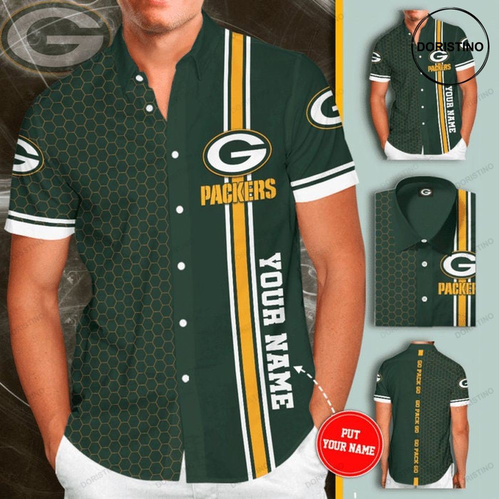 Personalized Green Bay Packers Short Sleeve Hgi098 Hawaiian Shirt