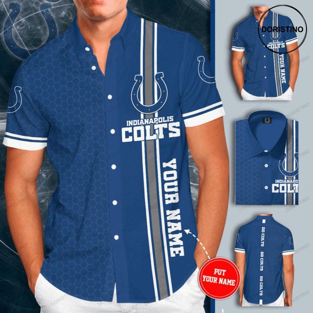Personalized Indianapolis Colts Short Sleeve Hgi099 Limited Edition Hawaiian Shirt