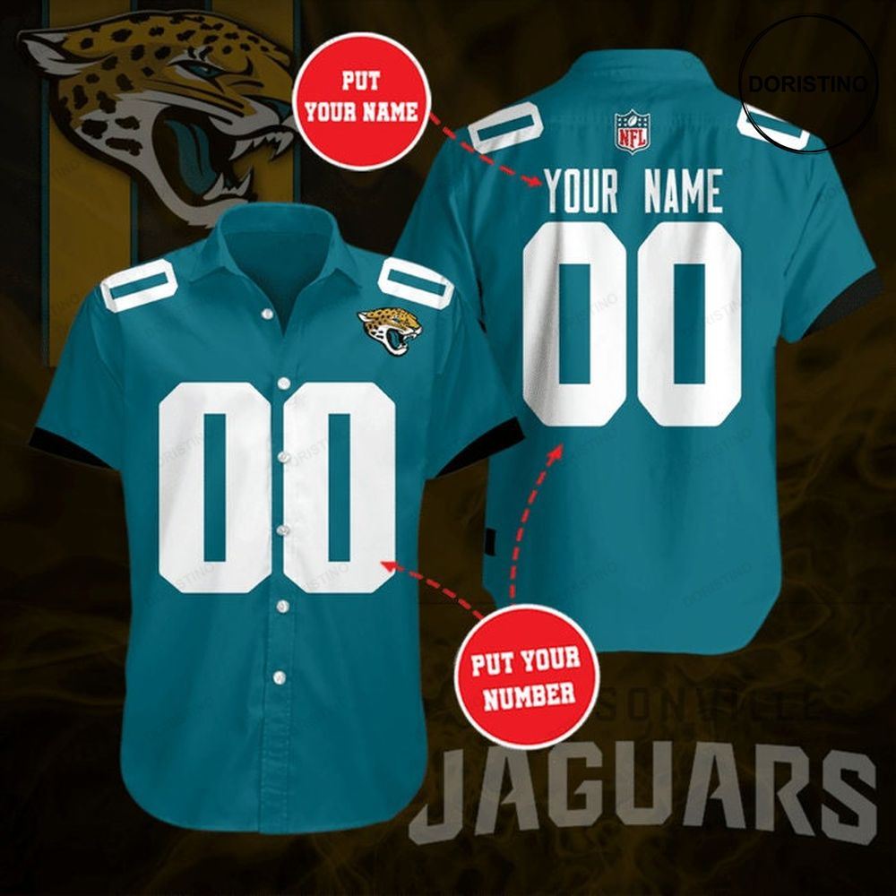 Personalized Jacksonville Jaguars Short Sleeve Hgi084 Hawaiian Shirt