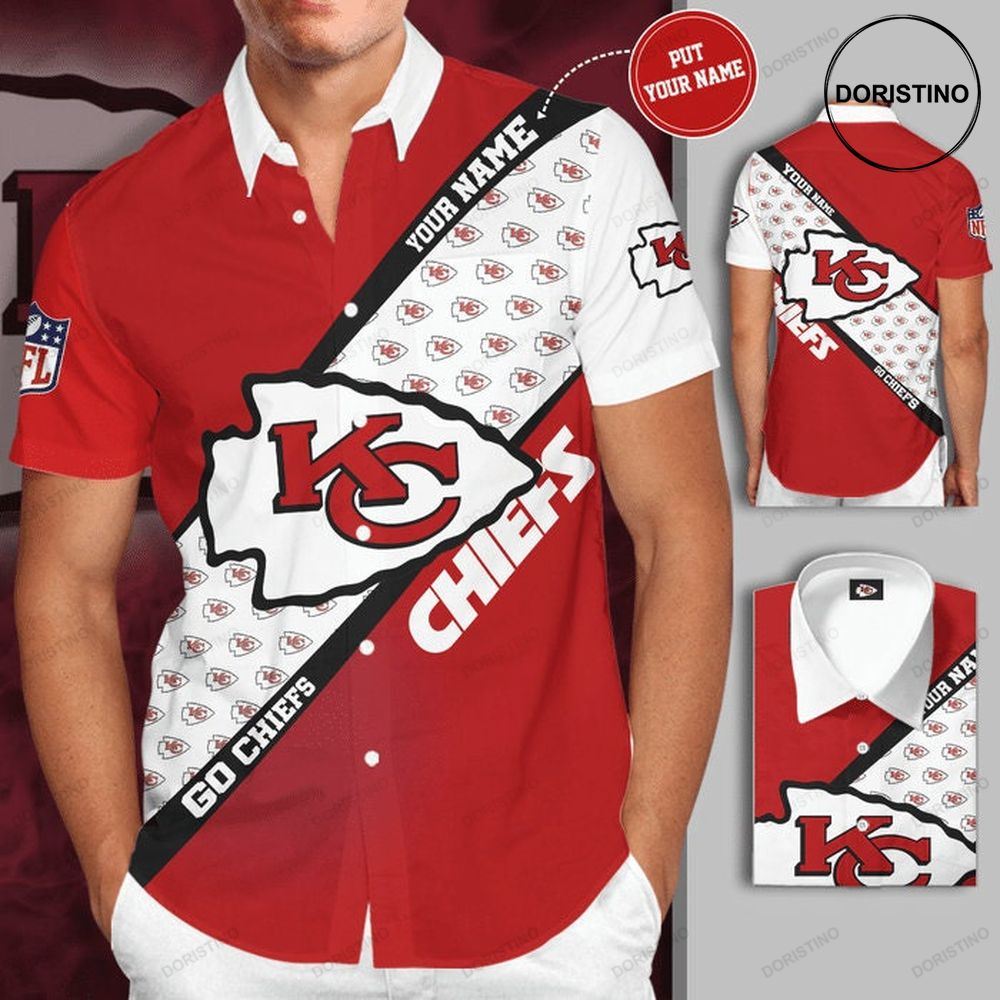Personalized Kansas City Chiefs Short Sleeve Hgi080 Awesome Hawaiian Shirt