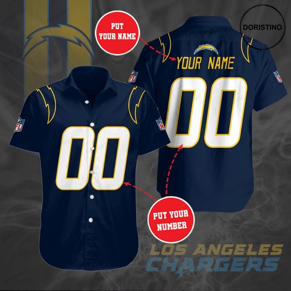 Personalized Los Angeles Chargers Short Sleeve Hgi073 Limited Edition Hawaiian Shirt