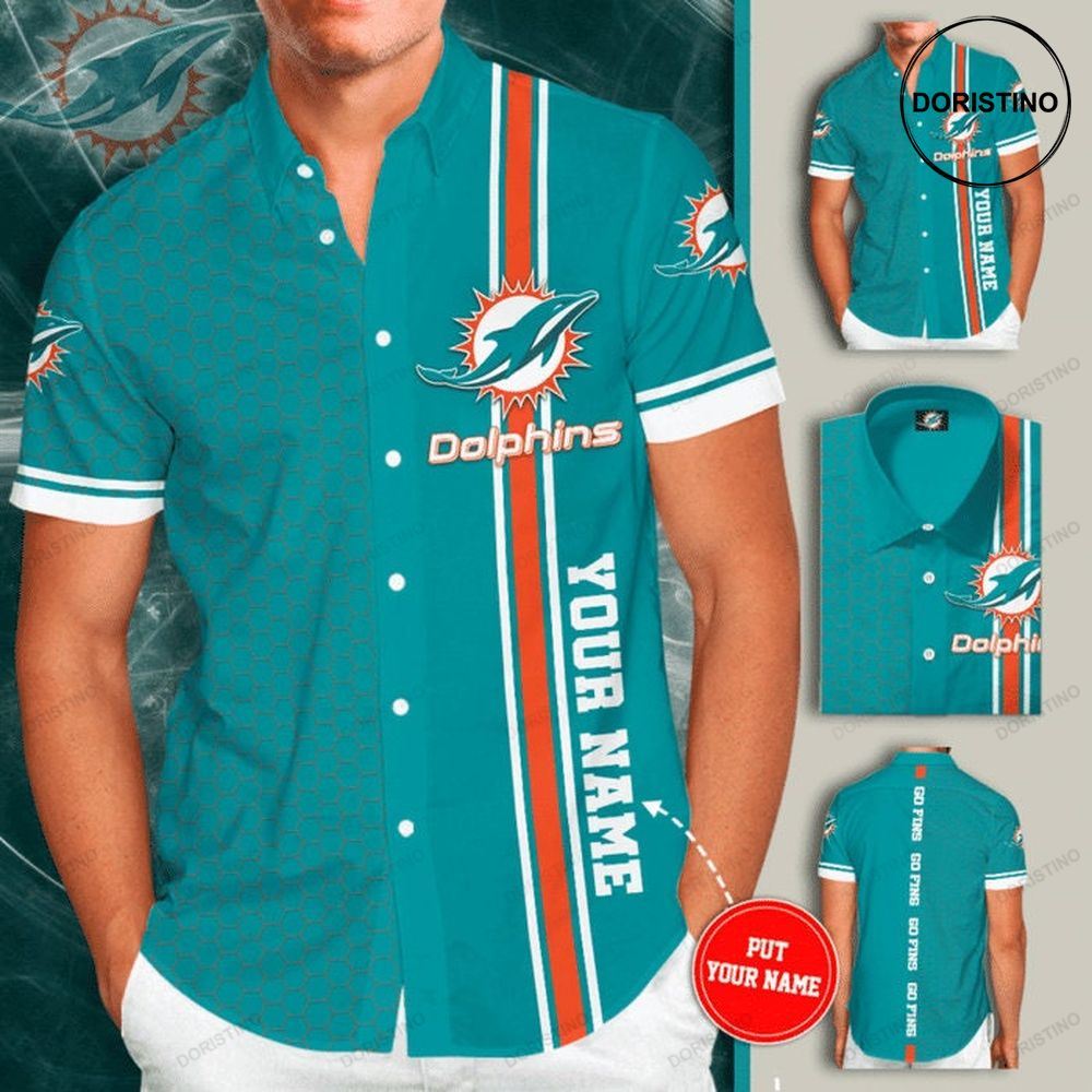 Personalized Miami Dolphins Short Sleeve Hgi059 Hawaiian Shirt
