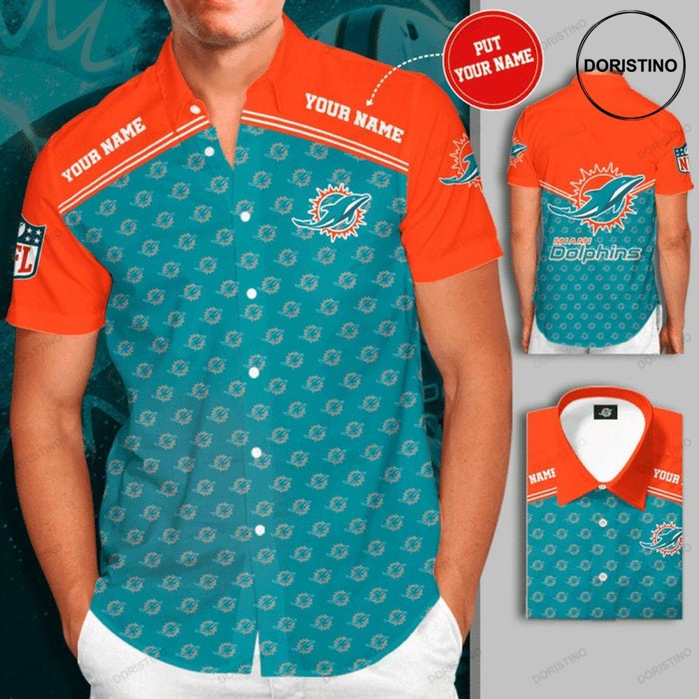 Personalized Miami Dolphins Short Sleeve Hgi060 Hawaiian Shirt