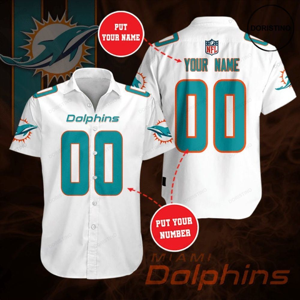 Personalized Miami Dolphins Short Sleeve Hgi063 Awesome Hawaiian Shirt