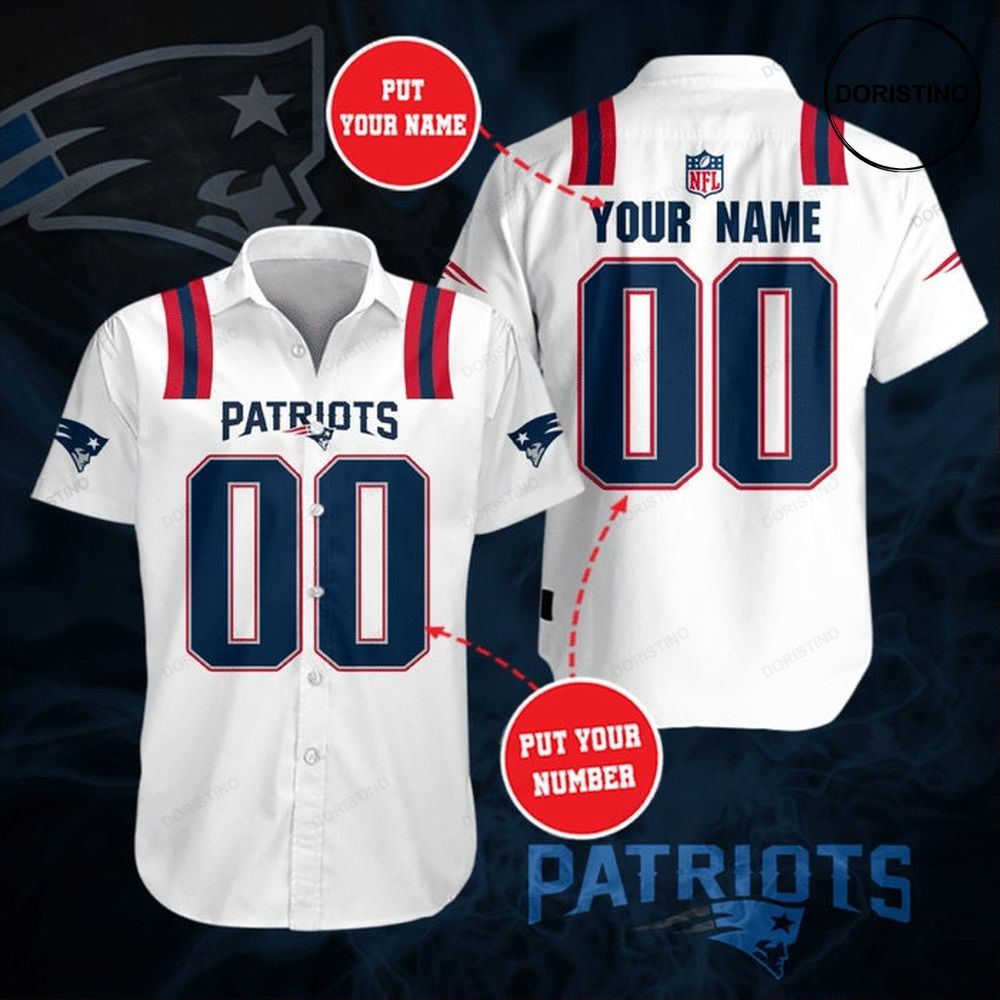 Personalized New England Patriots Short Sleeve Hgi050 Hawaiian Shirt