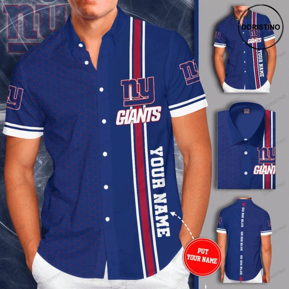 Personalized New York Giants Short Sleeve Hgi039 Awesome Hawaiian Shirt
