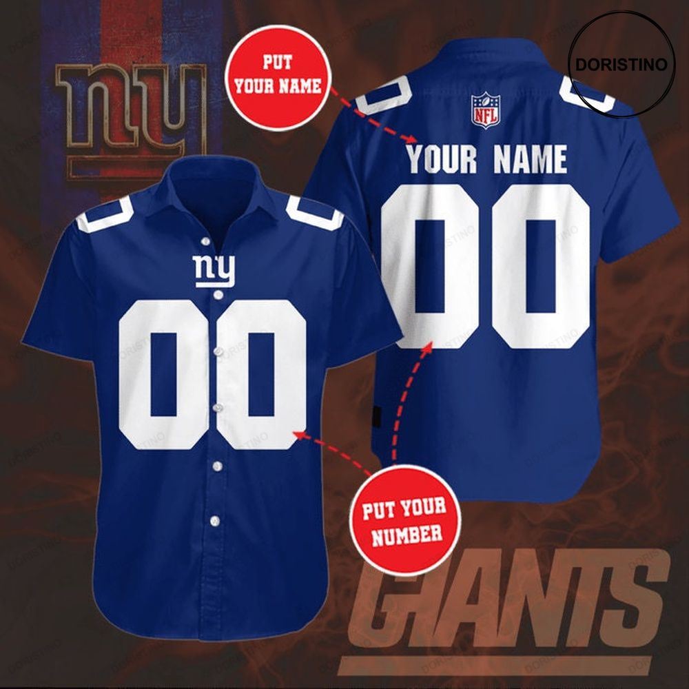 Personalized New York Giants Short Sleeve Hgi040 Limited Edition Hawaiian Shirt