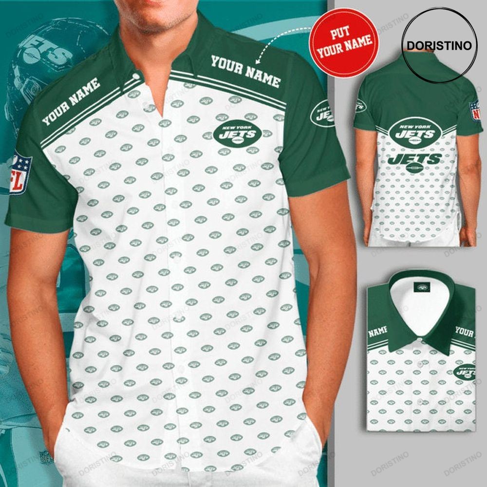 Personalized New York Jets Short Sleeve Hgi033 Hawaiian Shirt