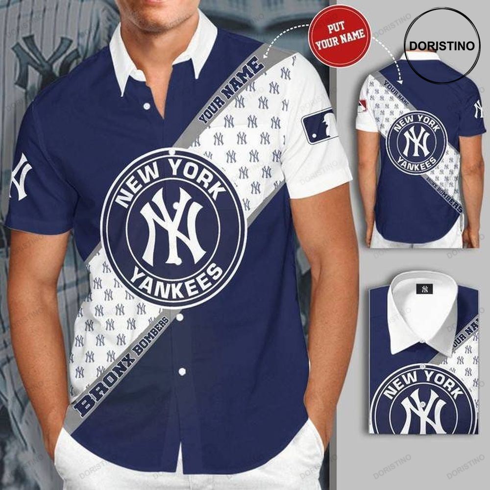Personalized New York Yankees Short Sleeve Hgi156 Awesome Hawaiian Shirt