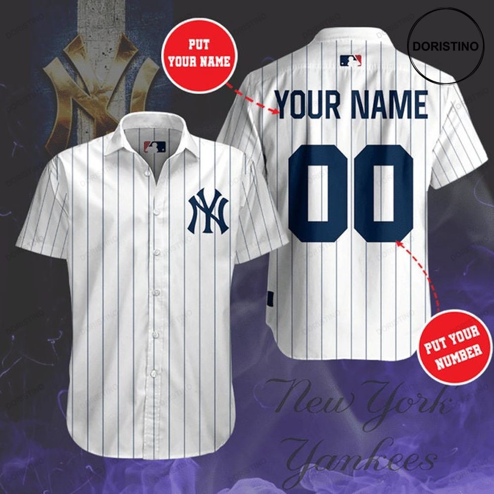 Personalized New York Yankees Short Sleeve Hgi159 Awesome Hawaiian Shirt