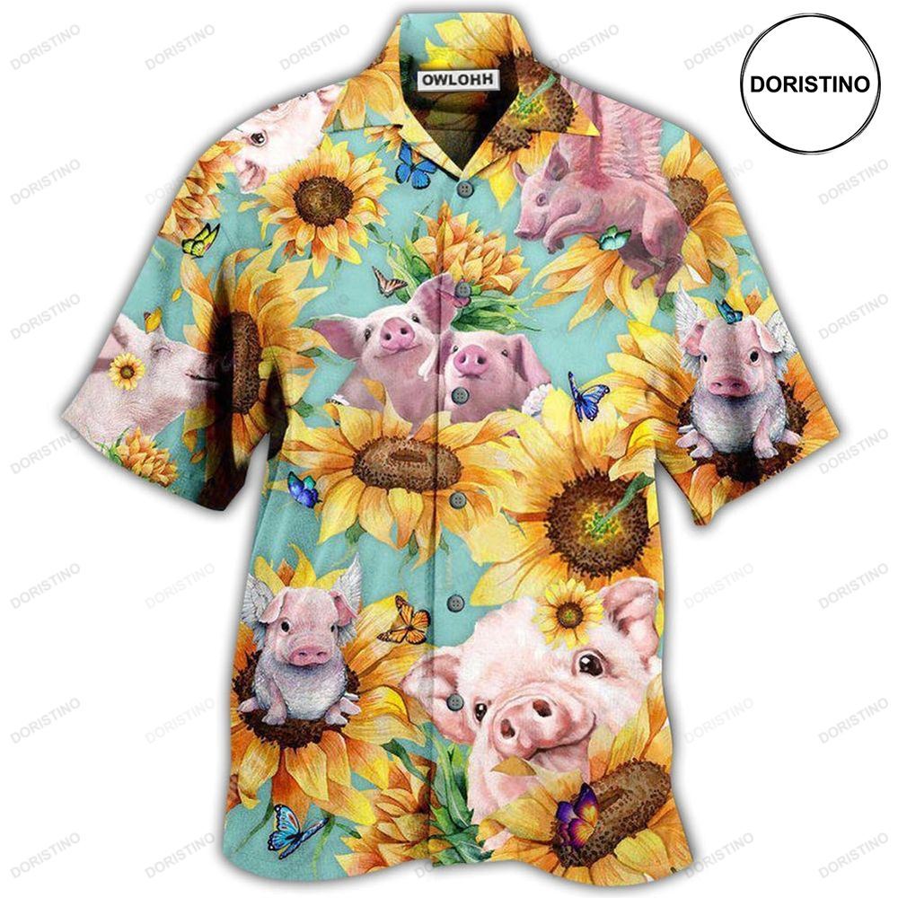 Pig Animals Amazing Pig Loves Sunflowers Limited Edition Hawaiian Shirt