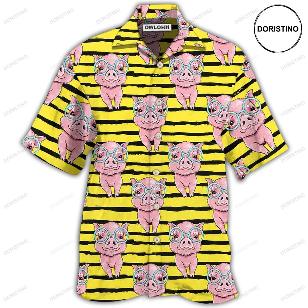 Pig Cartoon Hawaiian Shirt