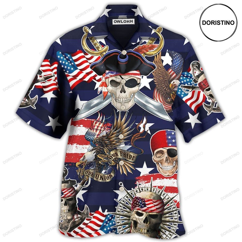 Pirate Skeleton America Independence Day Limited Edition Hawaiian Shirt