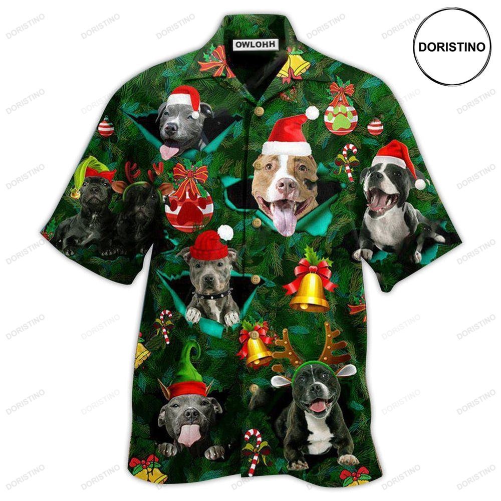 Pitbull Dog Merry Pitmas Limited Edition Hawaiian Shirt
