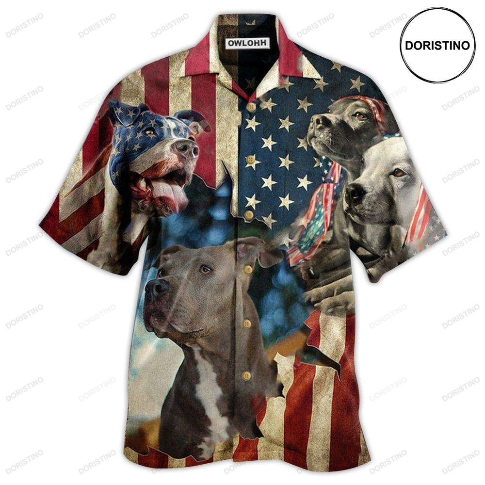 Pitbull Dogs Protected By American Limited Edition Hawaiian Shirt