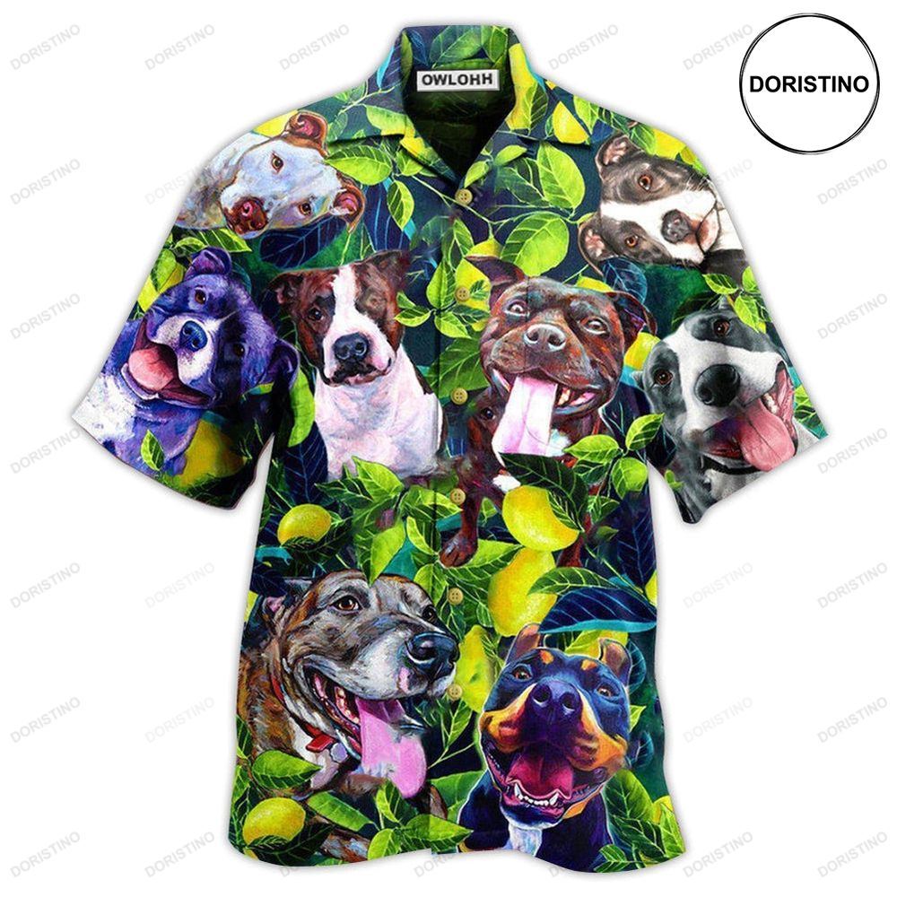 Pitbull On The Lemon Tree Hawaiian Shirt