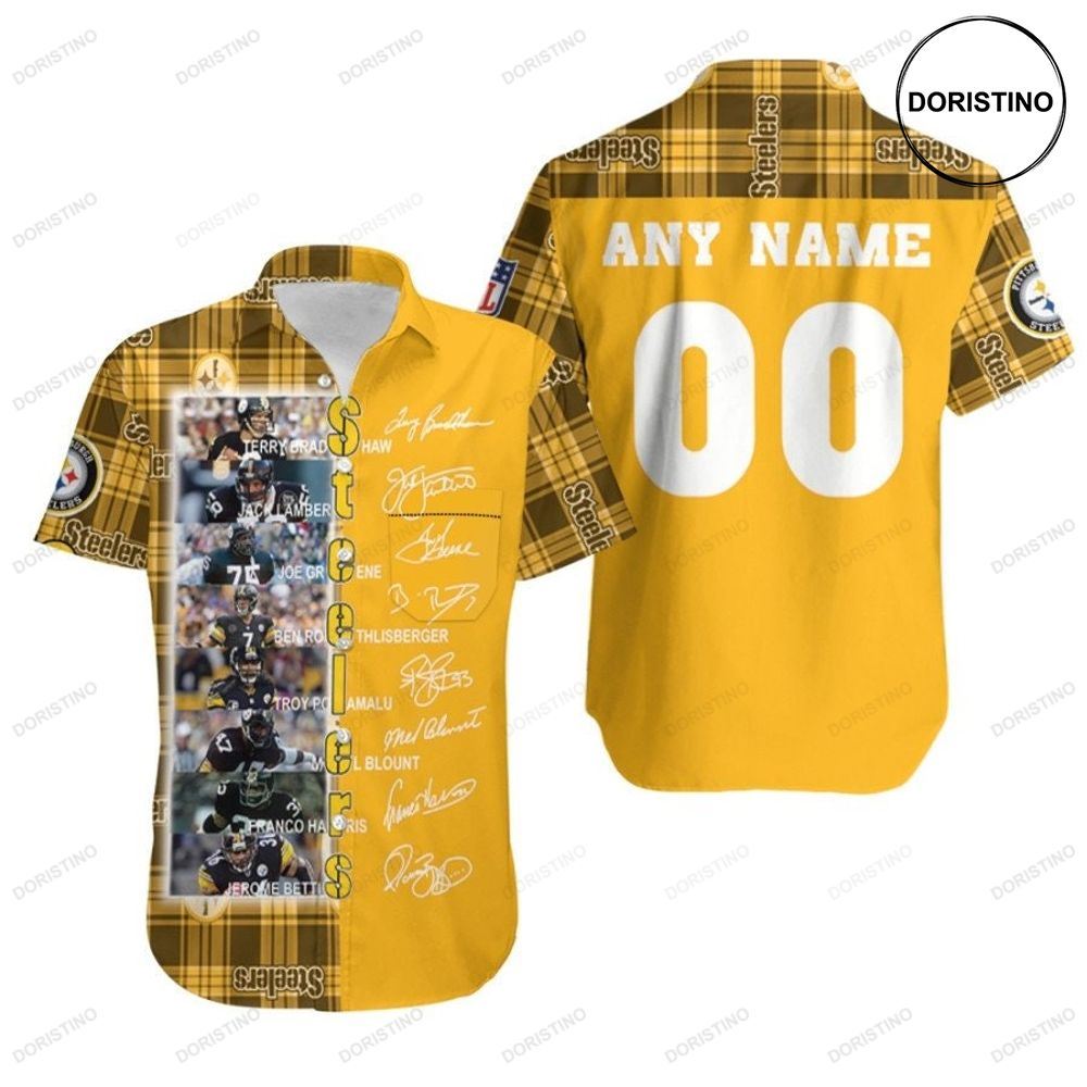 Pittsburgh Steelers Terry Bradshaw Joe Greene Troy Polamalu Legend Signed Nfl 3d Custom Name Number For Steelers Fans Awesome Hawaiian Shirt