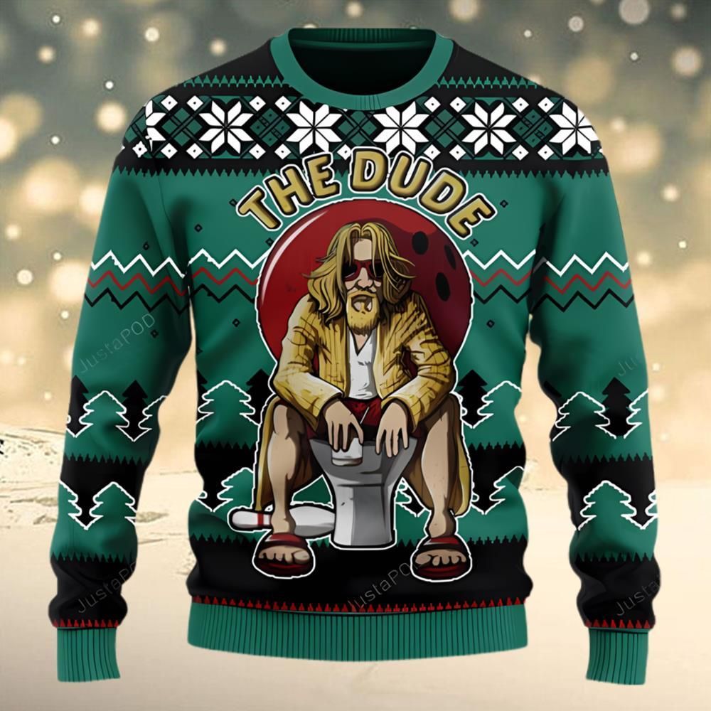 The Dude Naughty Ugly Christmas Sweater