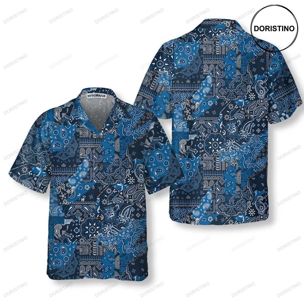 Blue Bandana Kerchief Paisley Pattern Paisley For Men And Women Paisley Print S Limited Edition Hawaiian Shirt