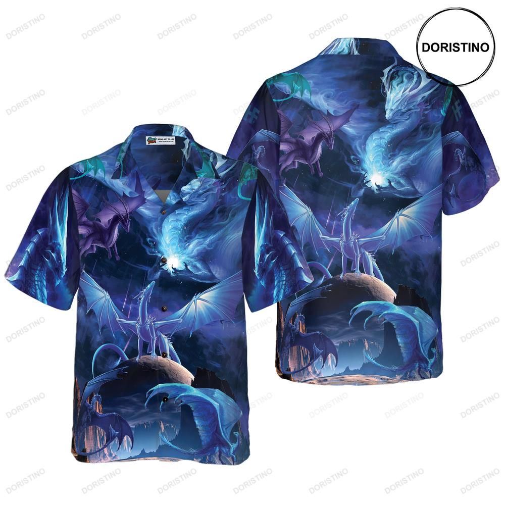 Blue Universe Dragon Awesome Hawaiian Shirt