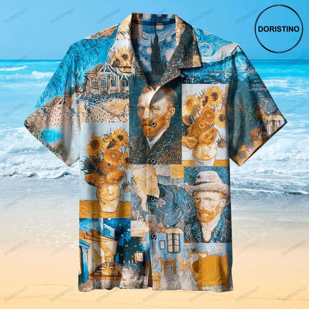 Blue Van Gogh Art Vintage Summer Awesome Hawaiian Shirt