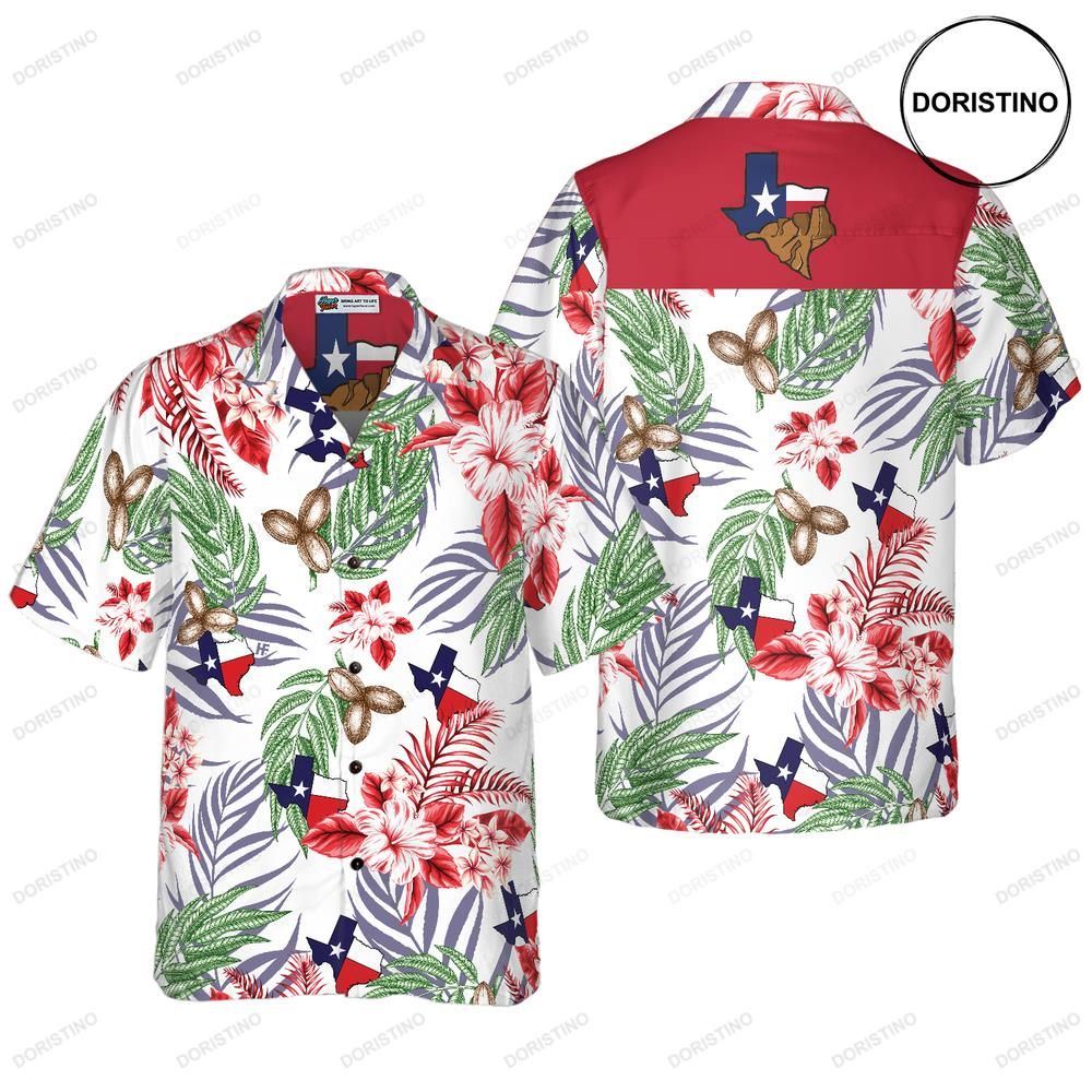 Bluebonnet Texas Pecan Version Button Down Floral And Flag Texas Proud Texas Sh Limited Edition Hawaiian Shirt