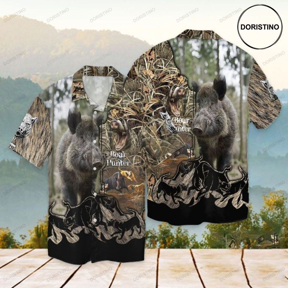 Boar Hunter Hawaiian Shirt