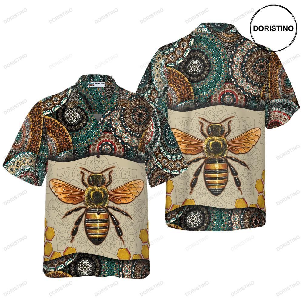 Boho Mandala Bee Hawaiian Shirt