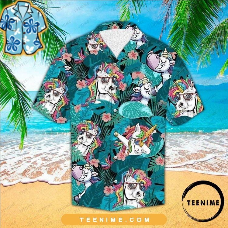 Funny Unicorn Tropical Hot Version Teenime Limited Edition Hawaiian Shirt