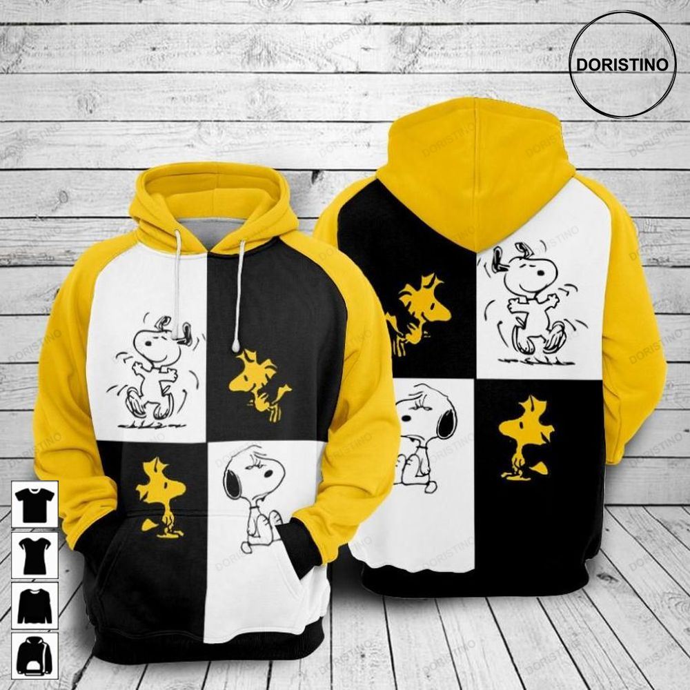 Woodstock And Snoopy Cartoon Peanuts Awesome 3D Hoodie