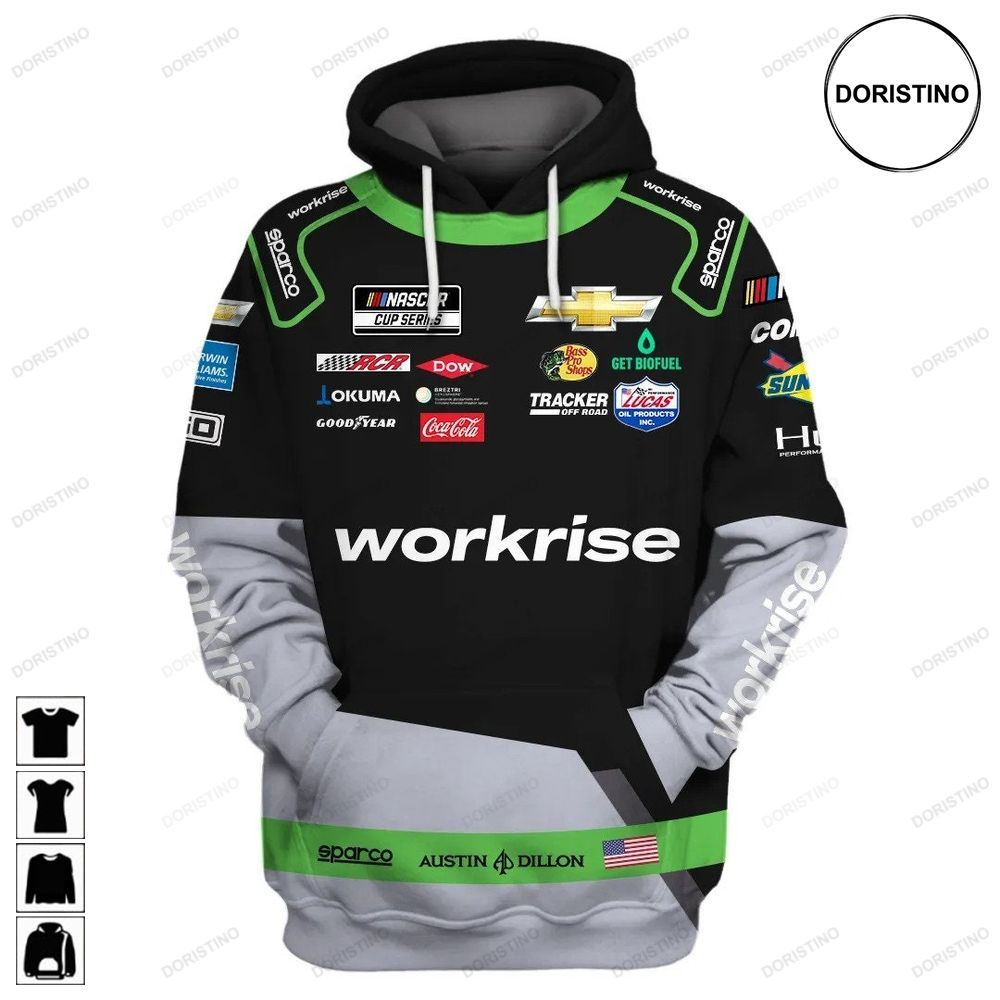 Workrise Gift Austin Dillon Driver Racing Logo Brand F1 Style Limited Edition 3d Hoodie