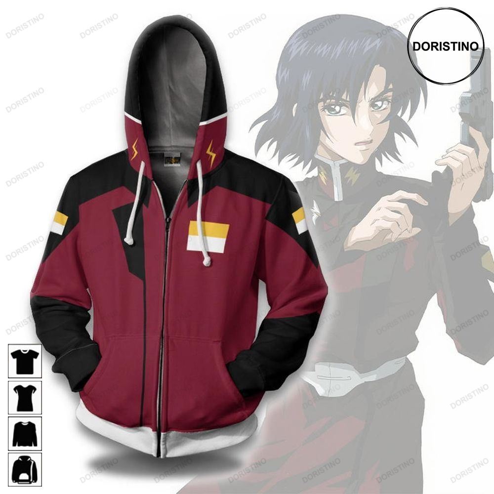Zaft Red Cosplay Costume Mobile Suit Gundam Anime Outfits All Over Print Hoodie
