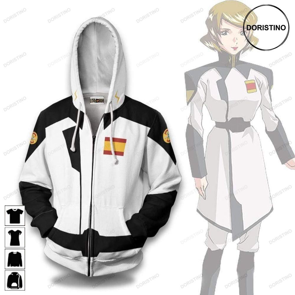 Zanimet White Mobile Suit Gundam Anime Casual Cosplay Awesome 3D Hoodie